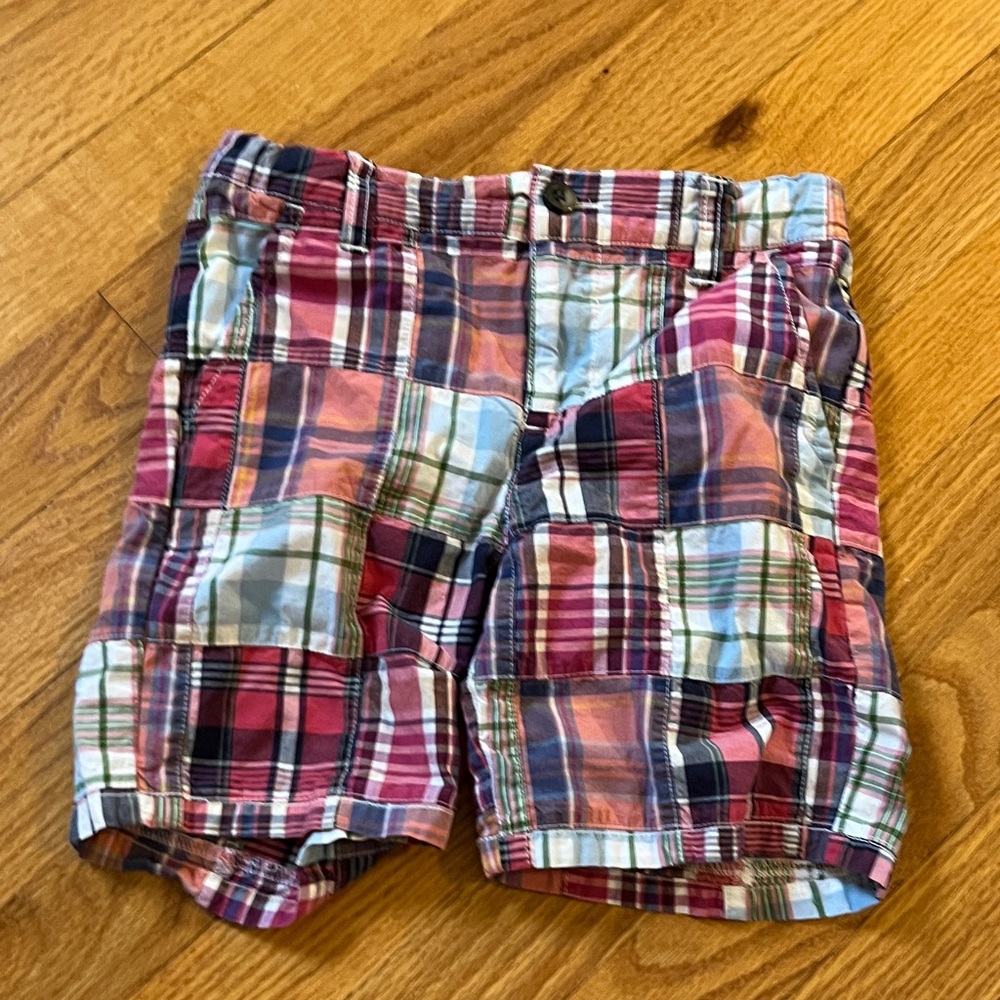 Janie and Jack Multicolor Plaid Shorts